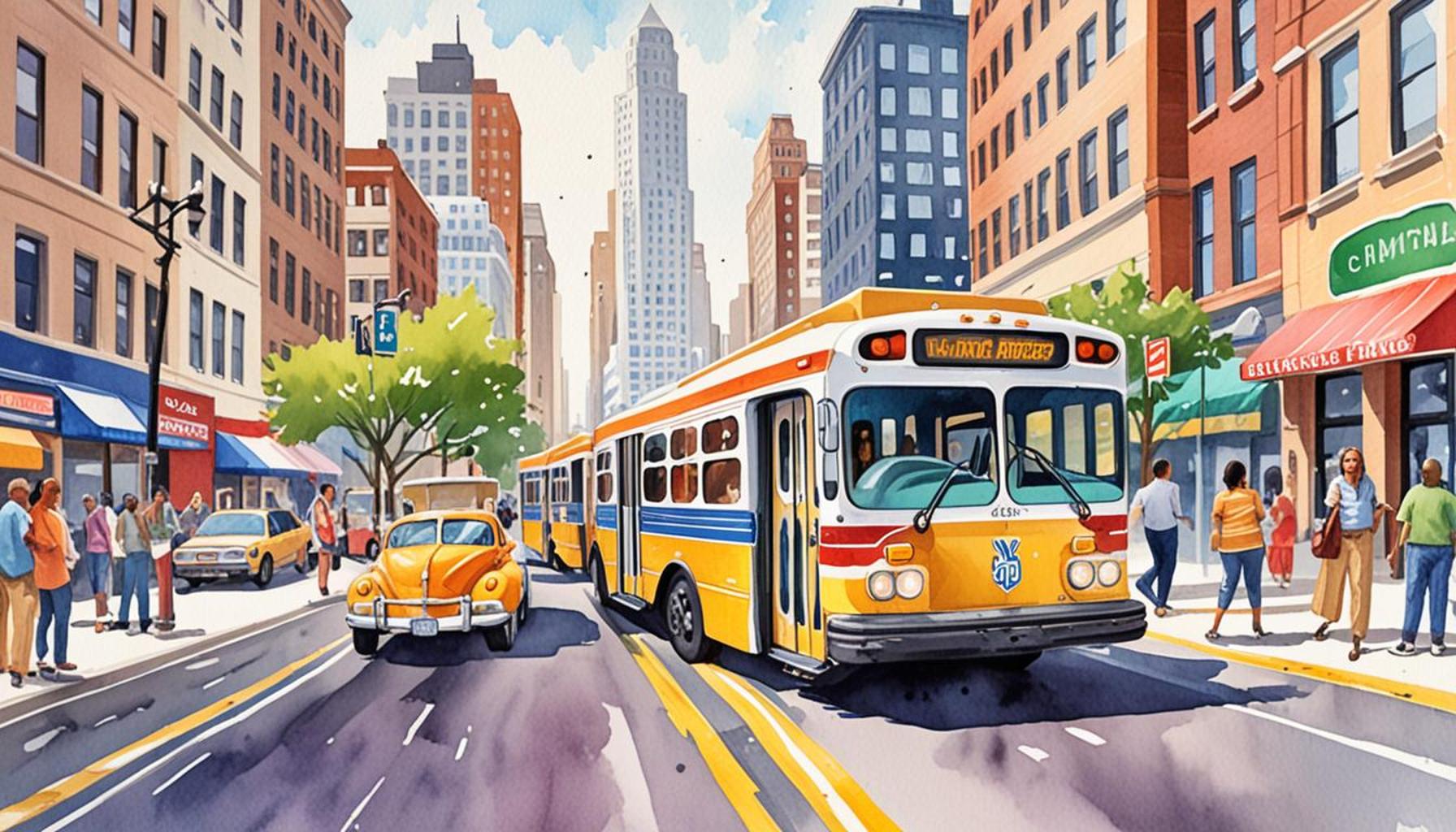 The comparison between public and private transportation for tourists in large cities of the USA